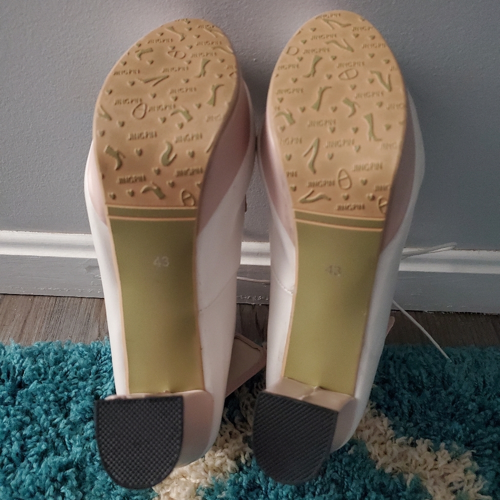 Jingpin platform heeled bow front lace up 11 - Picture 5 of 7